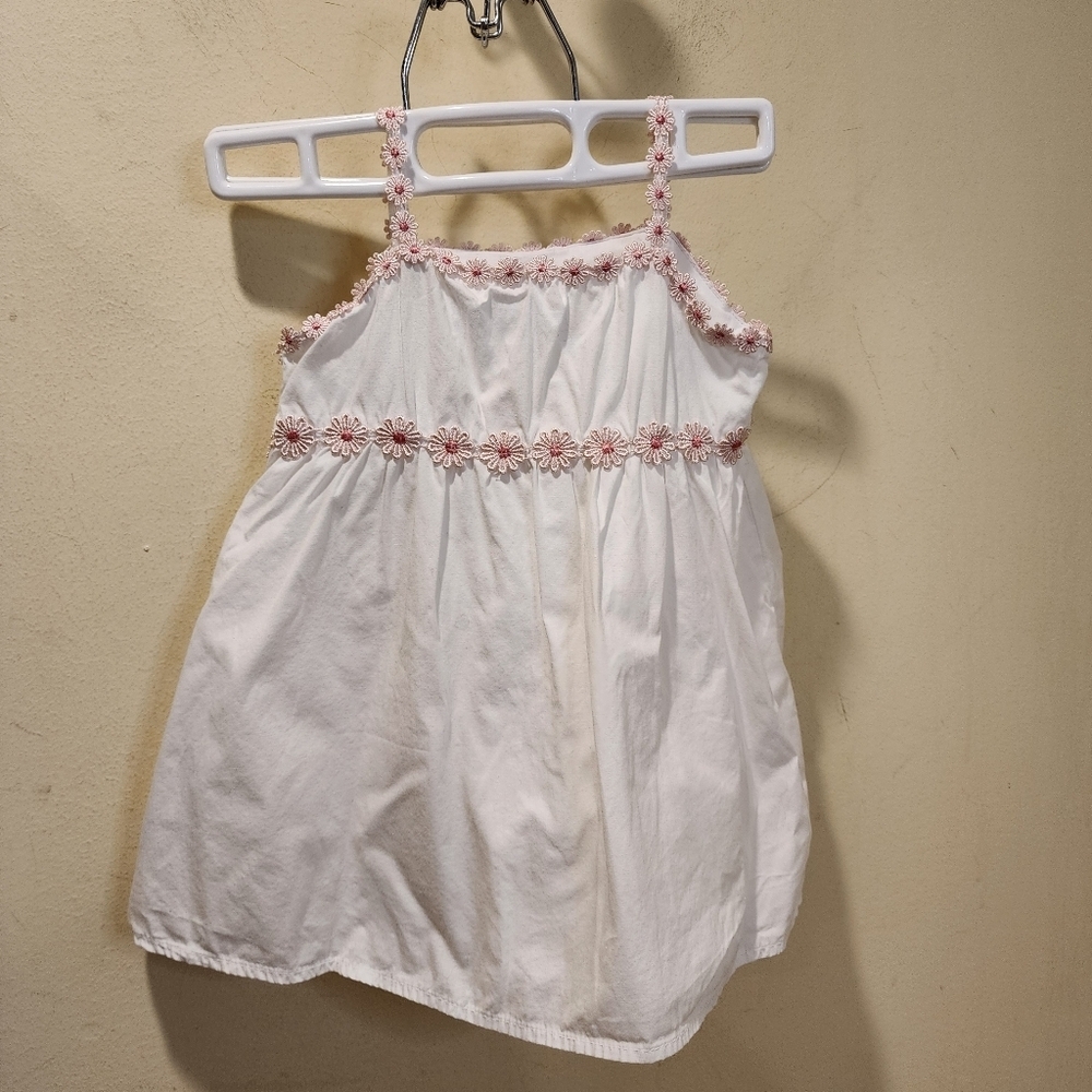 KOALA KIDS White And Pink 100% Cotton Baby Girls Dress size 24Mos